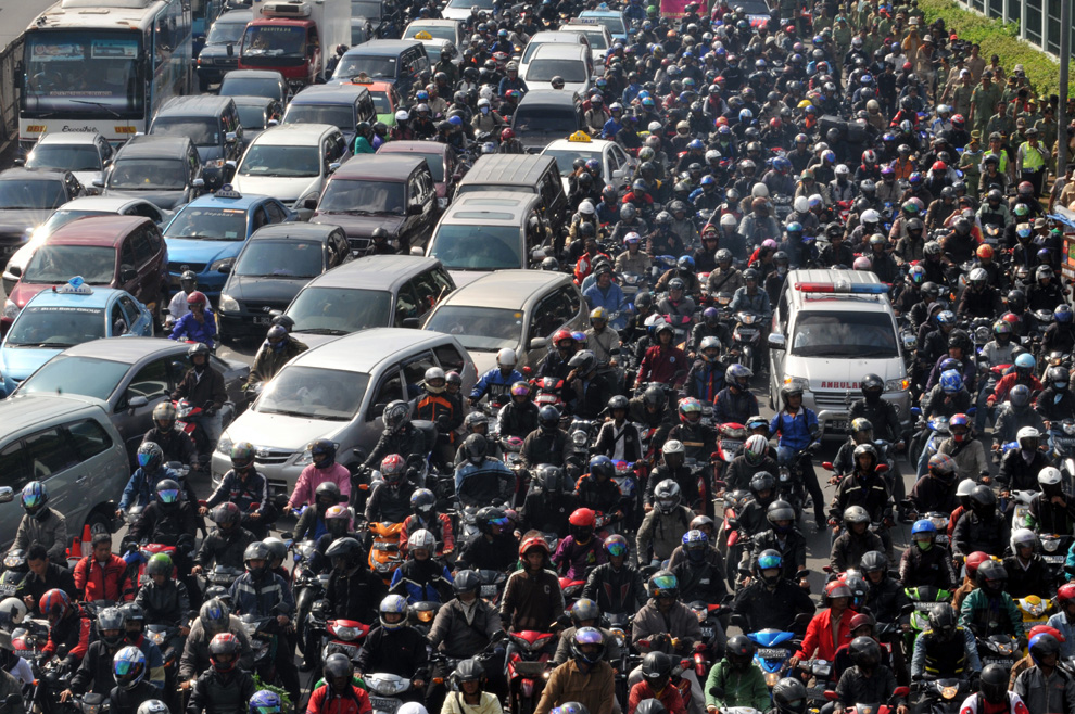 Rush hour in Jakarta