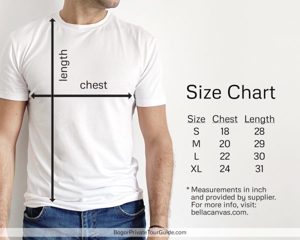 T-shirt size chart